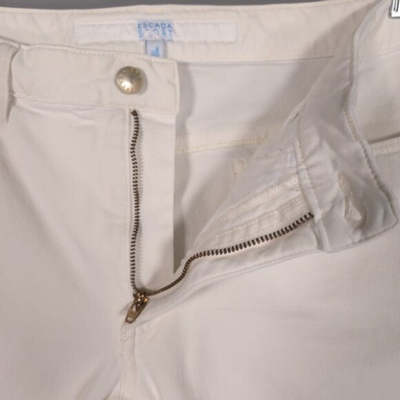 ESCADA SPORT Women ITALY🇮🇹MADE KATE Jeans BootCut Flare White Mid Rise Size 40 - Picture 9 of 15